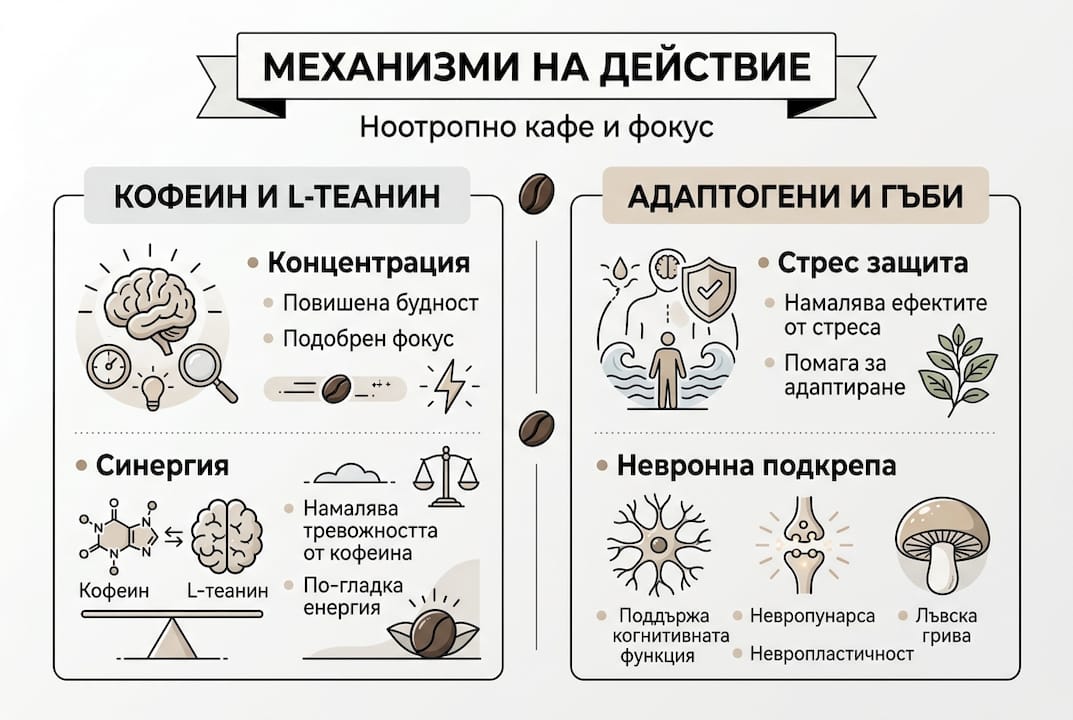 Инфографика: Как действа кафето върху организма ни