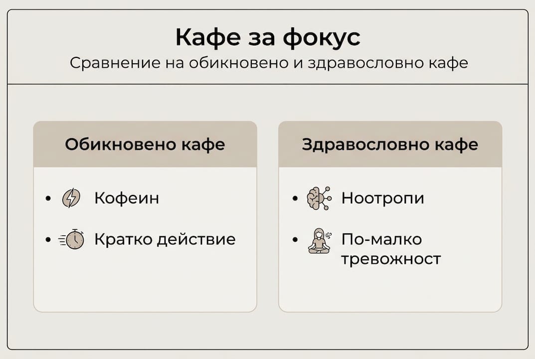 Инфографика: Какви са разликите между стандартното и здравословното кафе?