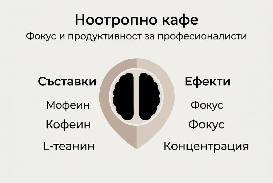 Инфографика: какви са ползите и основните съставки на ноотропното кафе