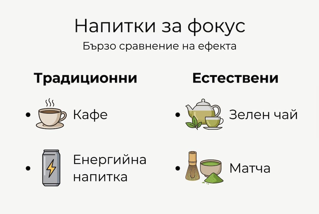 Инфографика: Какви са разликите между популярните енергийни напитки
