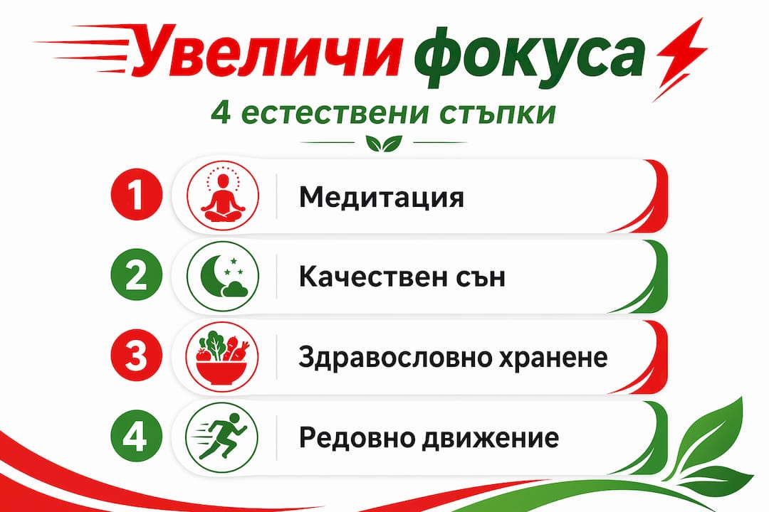 Инфографика: четири лесни начина да събереш мислите си и да се съсредоточиш