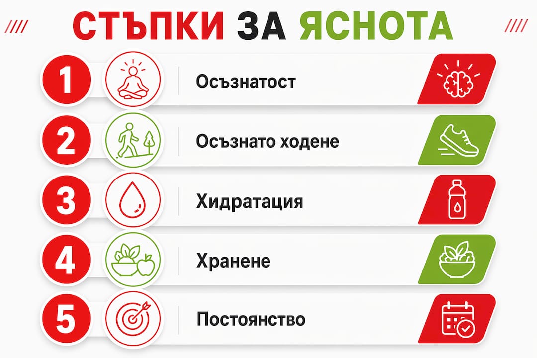 Инфографика с лесни стъпки за по-ясно мислене