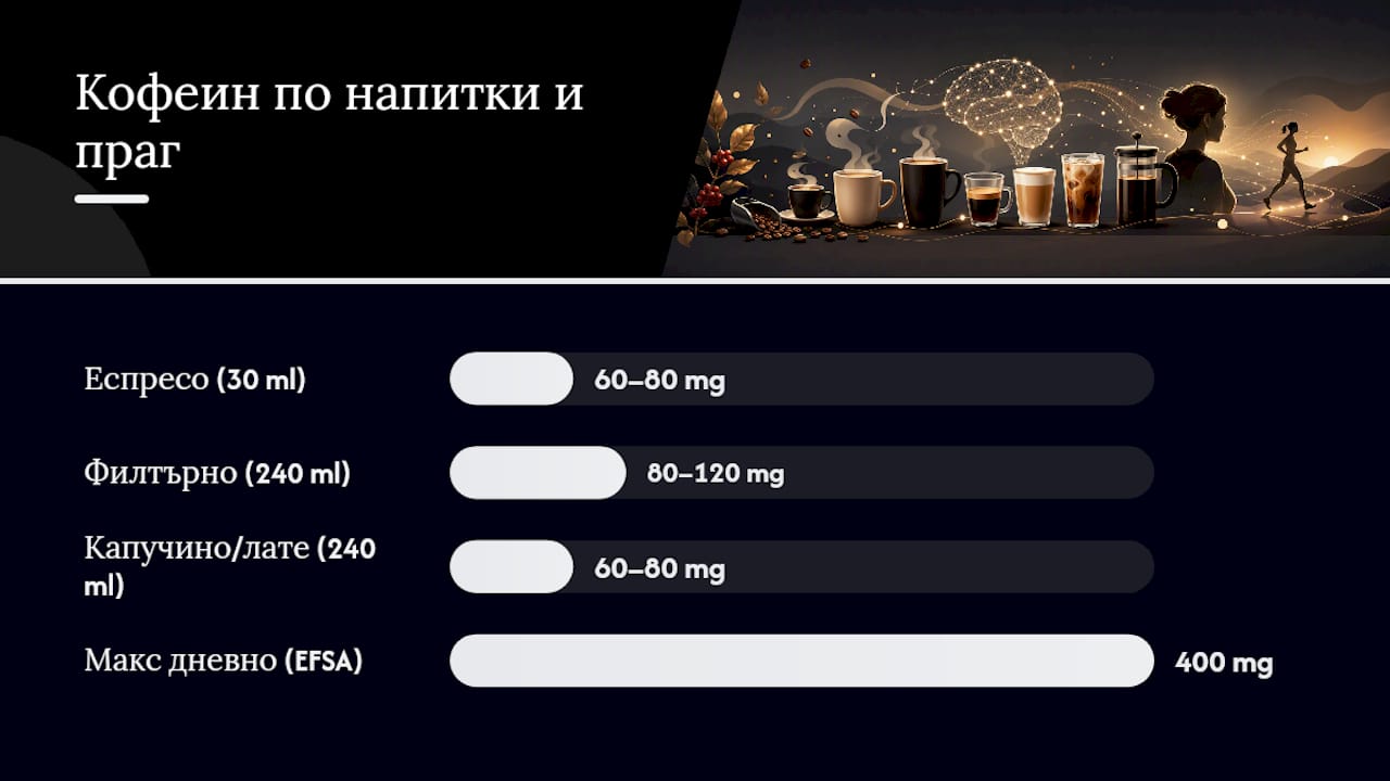 Колко кафе е полезно и кога острият ефект се превръща в риск — overview diagram