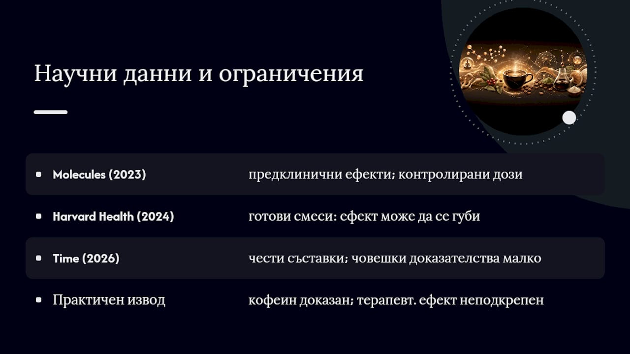 Какво показва науката: доказателства и ограничения — overview diagram