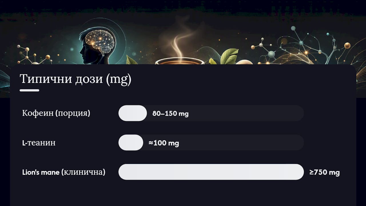 Какво прави всяка съставка в ноотропно кафе — overview diagram