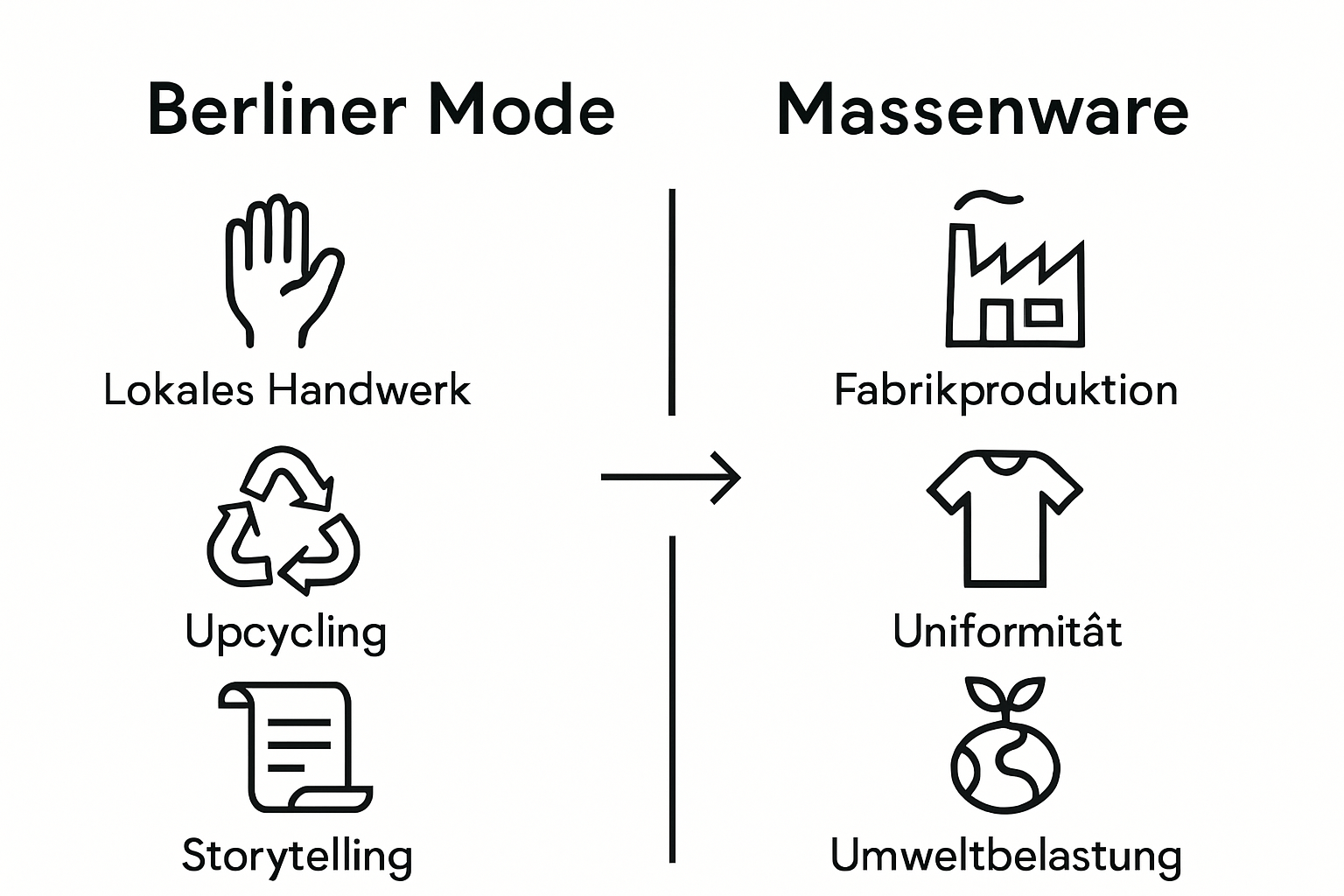 Infografik: Berliner Mode im Vergleich zur Massenproduktion