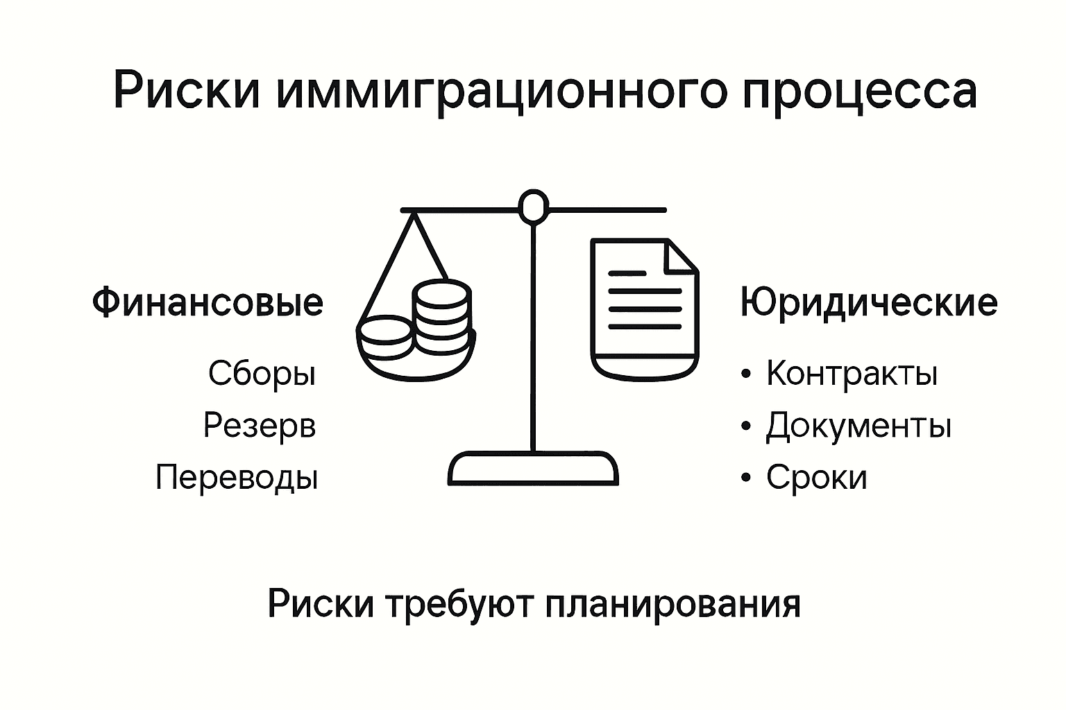 Инфографика: основные финансовые и юридические риски при оформлении виз