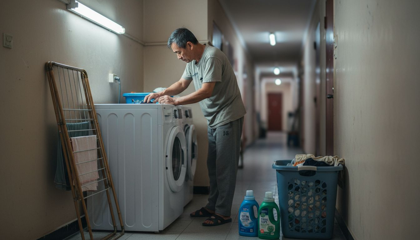Homeowner uses energy-saving washing machine
