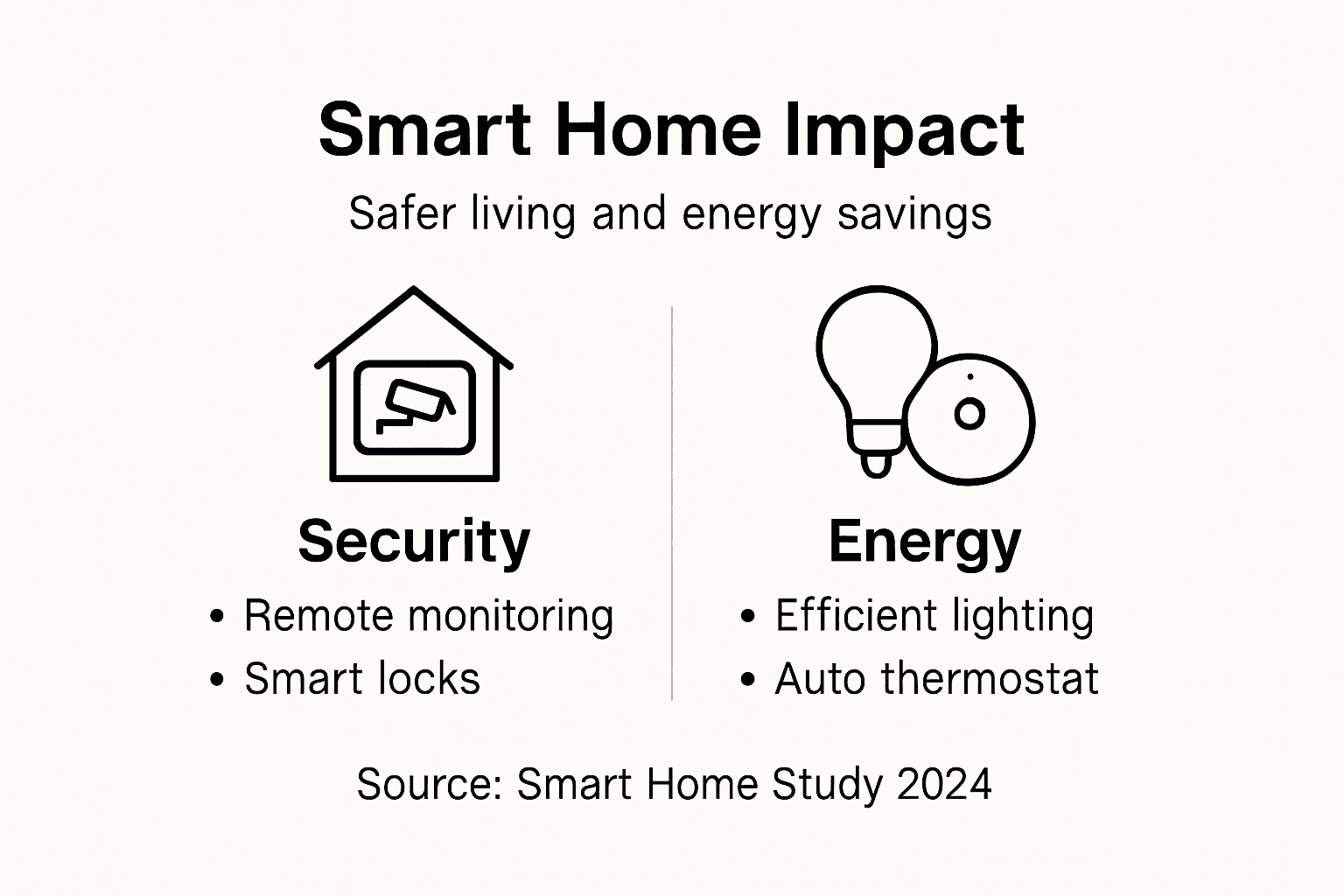 Infographic highlighting home security and energy benefits