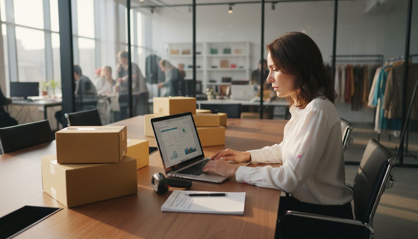 Retail brand manager reviews ecommerce workflow