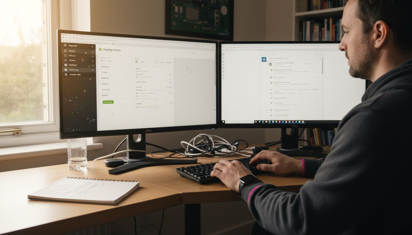 IT specialist configuring ecommerce platform