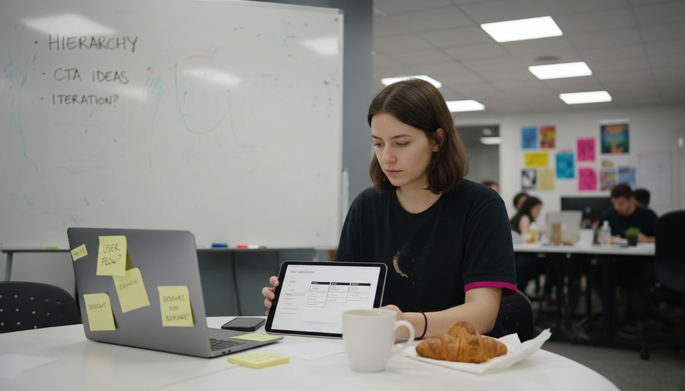 UX specialist refining site menu for clarity