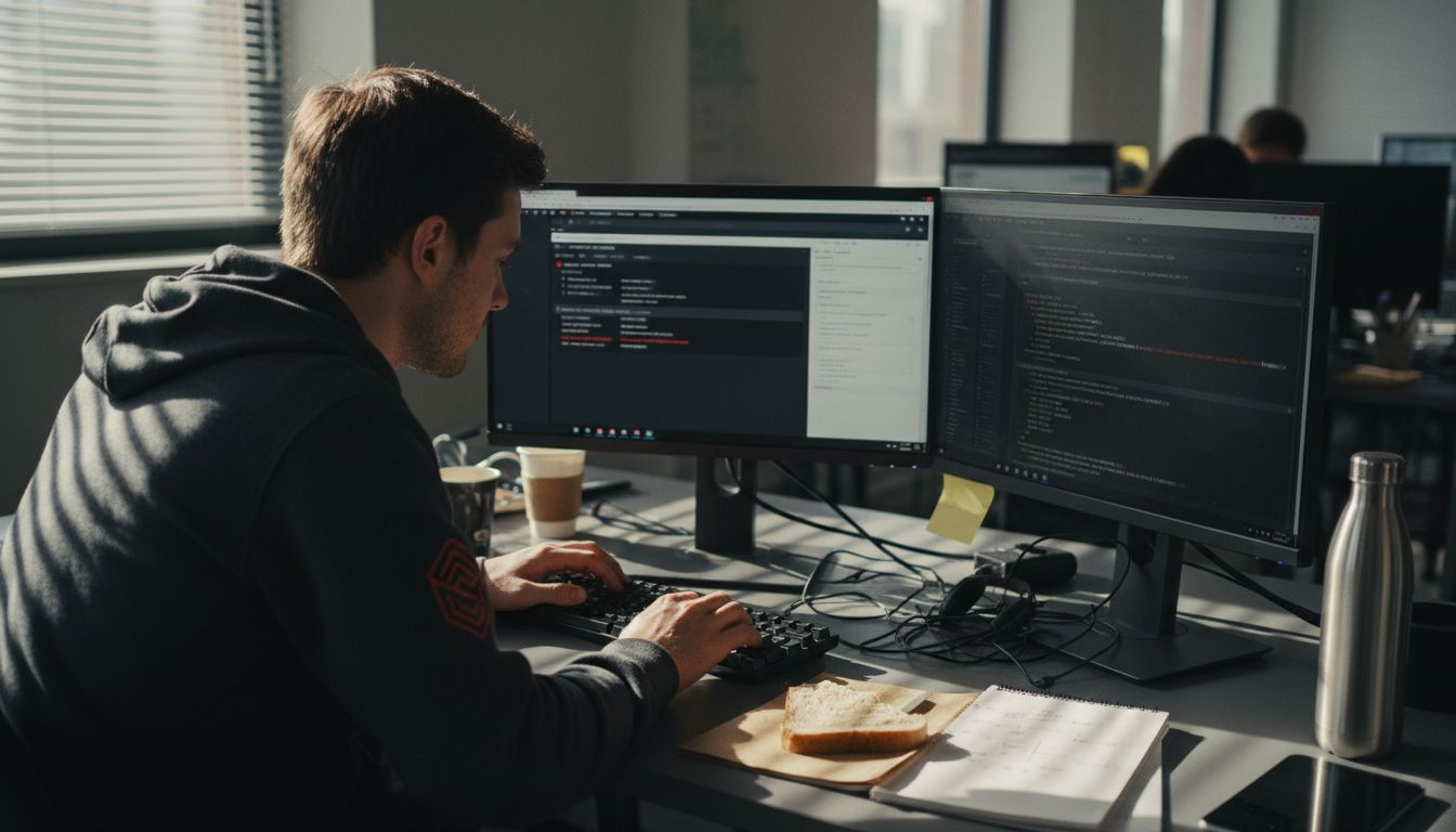 Developer checking ecommerce payment code
