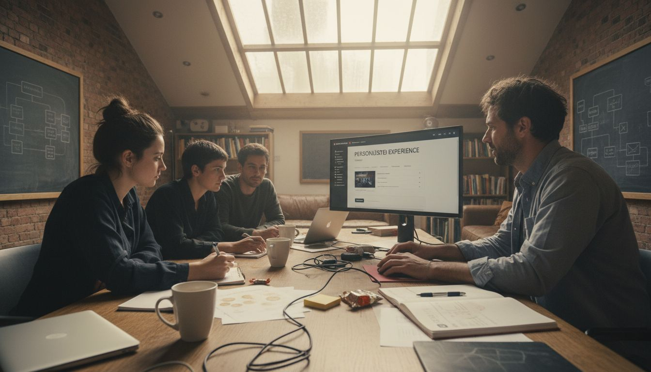 Developers presenting website customization demo