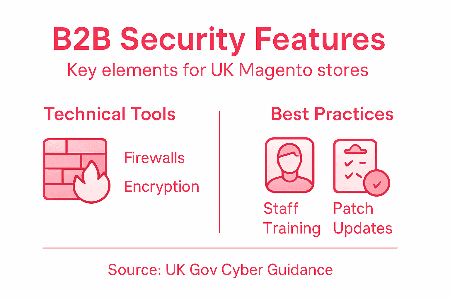Infographic with top B2B security essentials