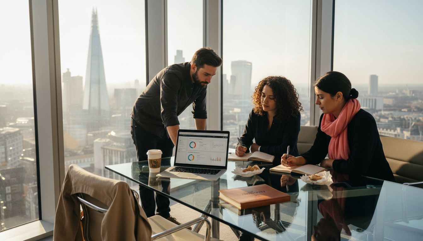 Digital agency team reviews ecommerce dashboard