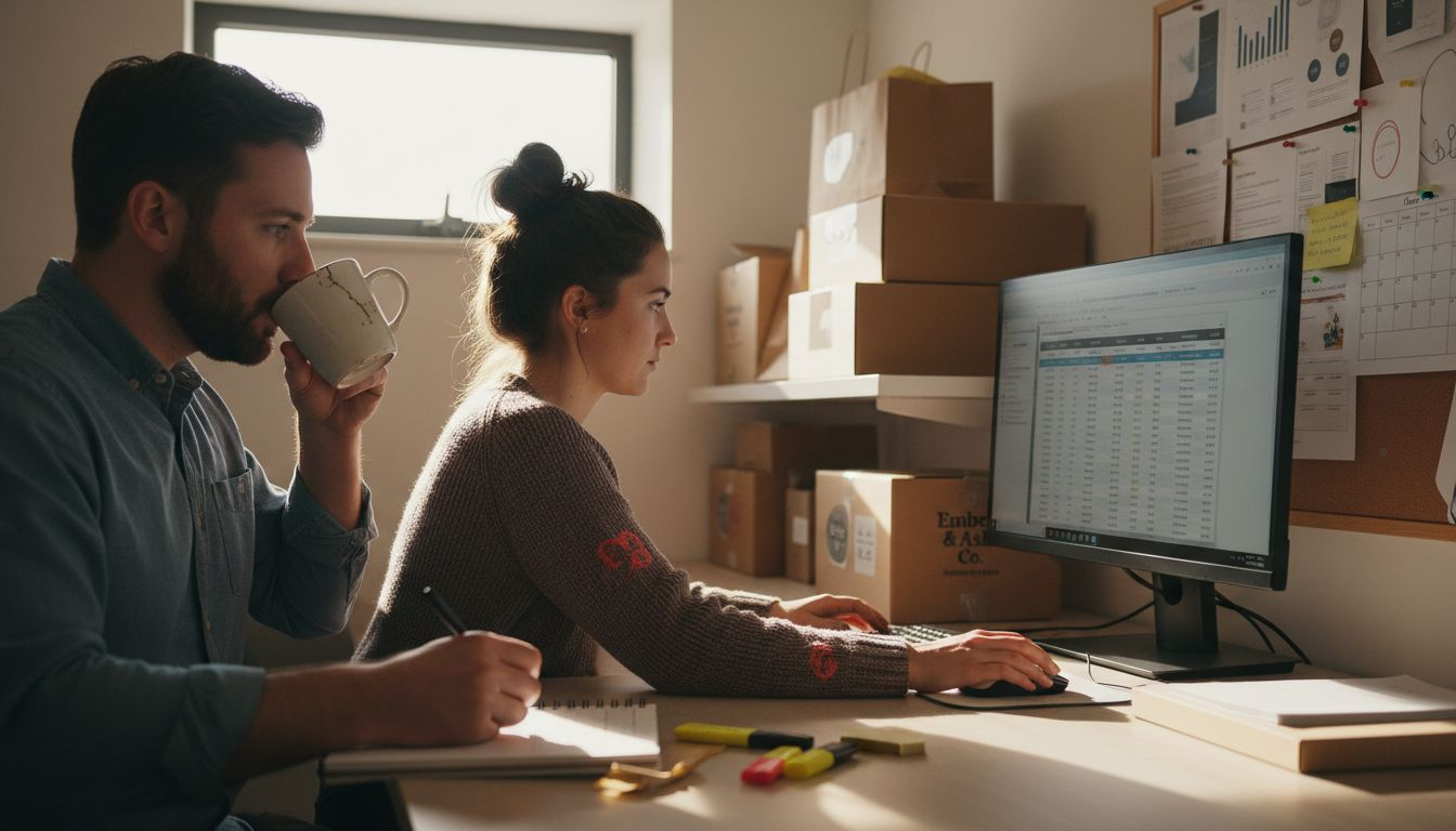 Project managers reviewing retail ecommerce analytics