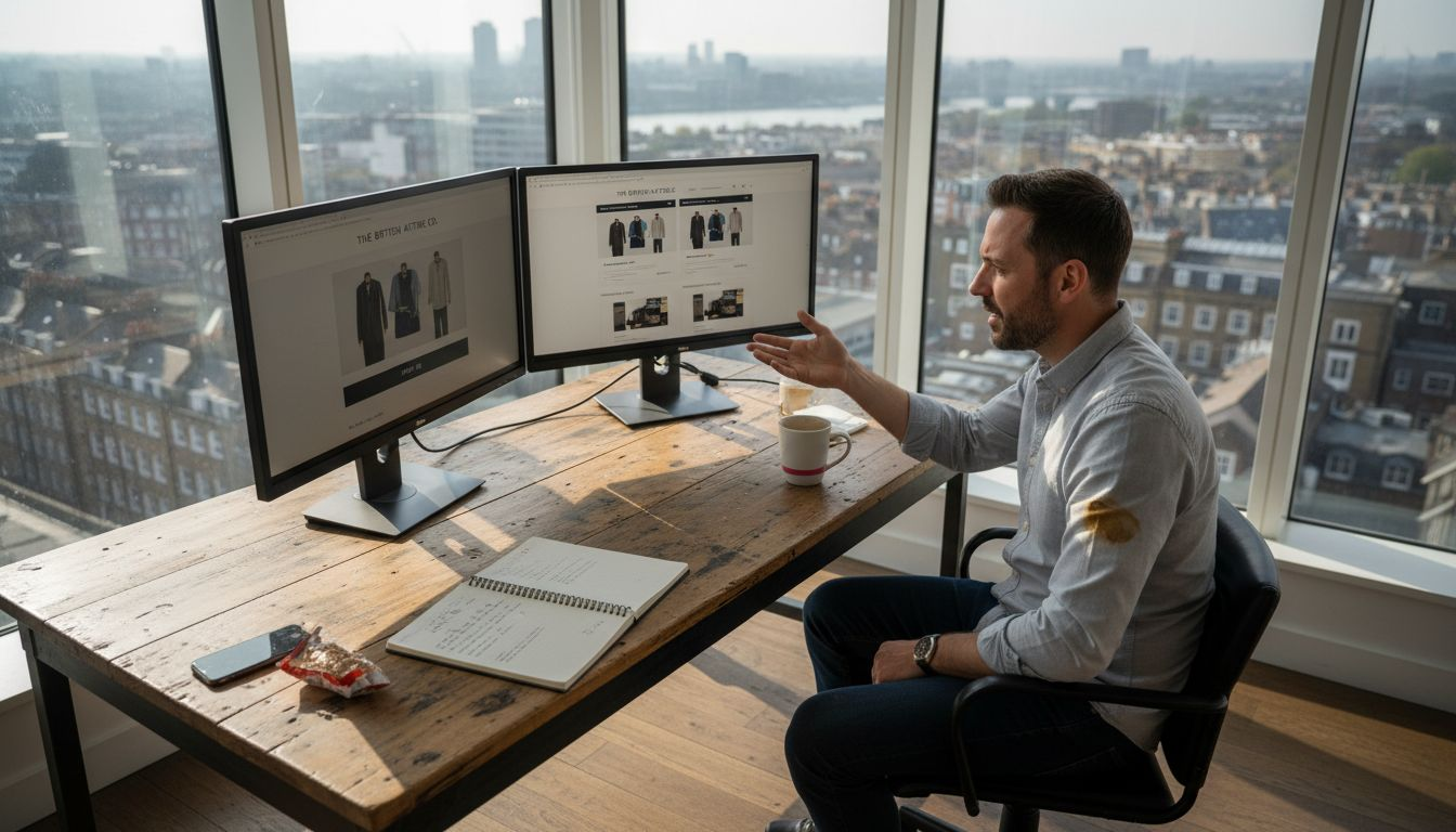 Ecommerce manager reviews responsive store layout