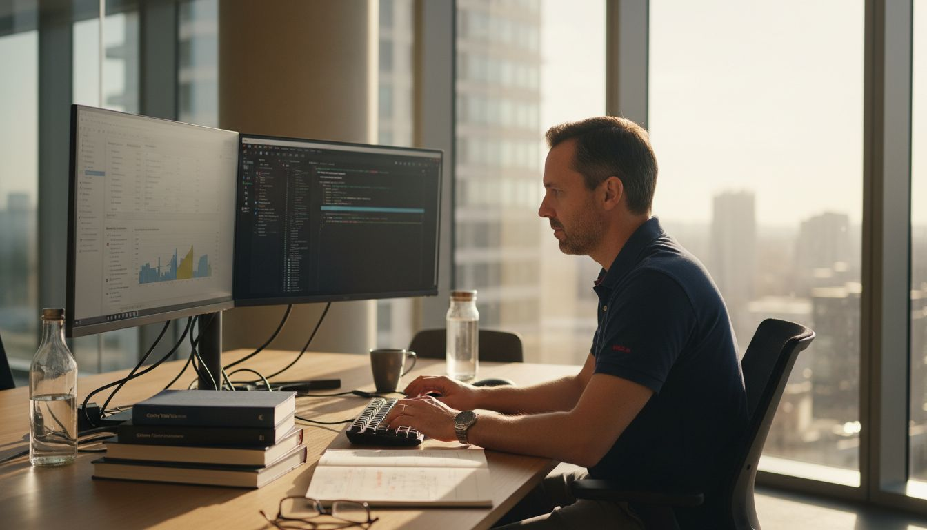 Engineer configuring scalable ecommerce platform