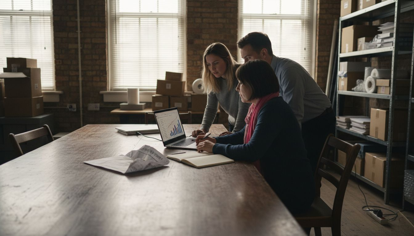 Ecommerce team discussing store performance