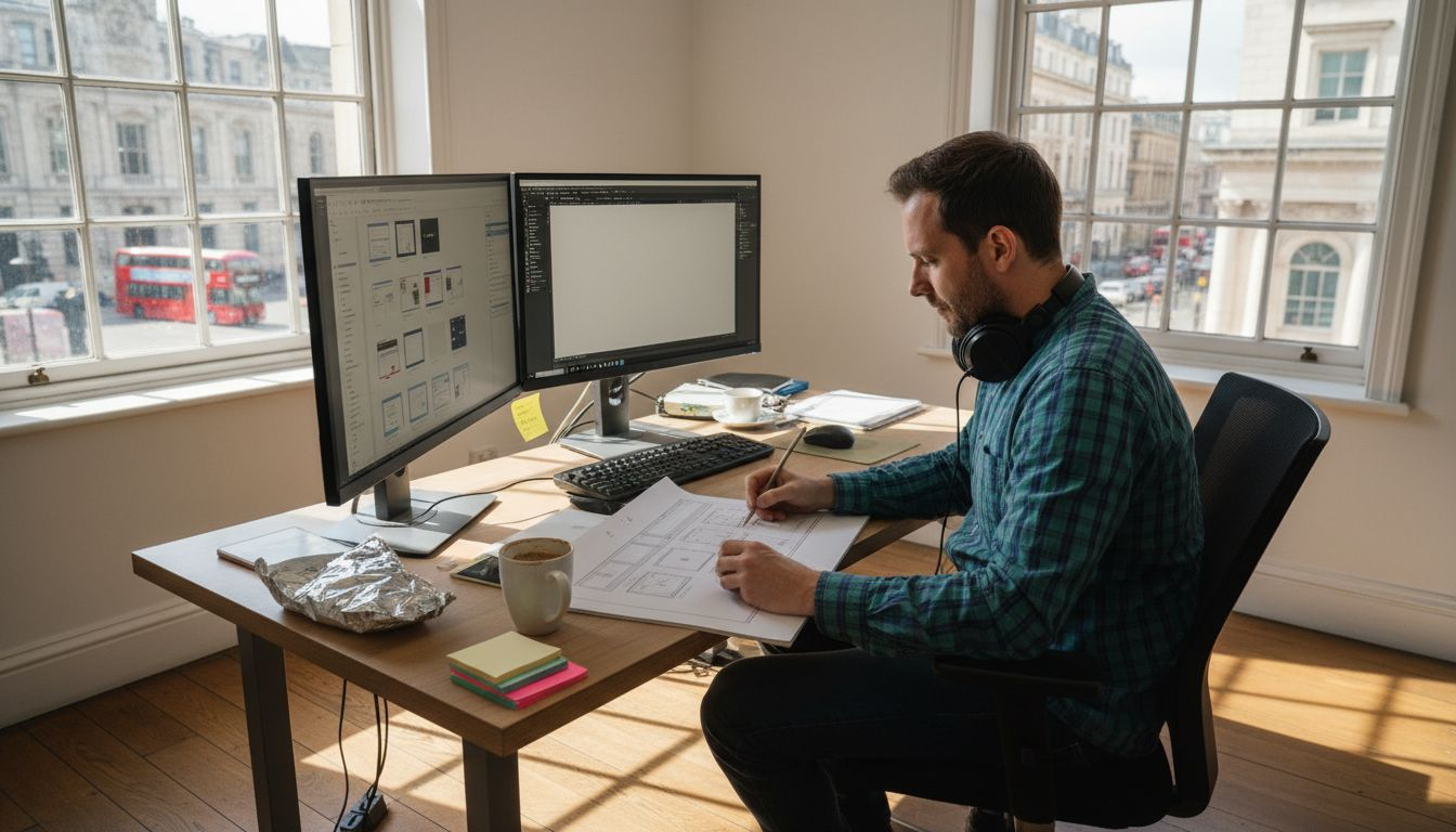 Web designer planning Magento ecommerce redesign