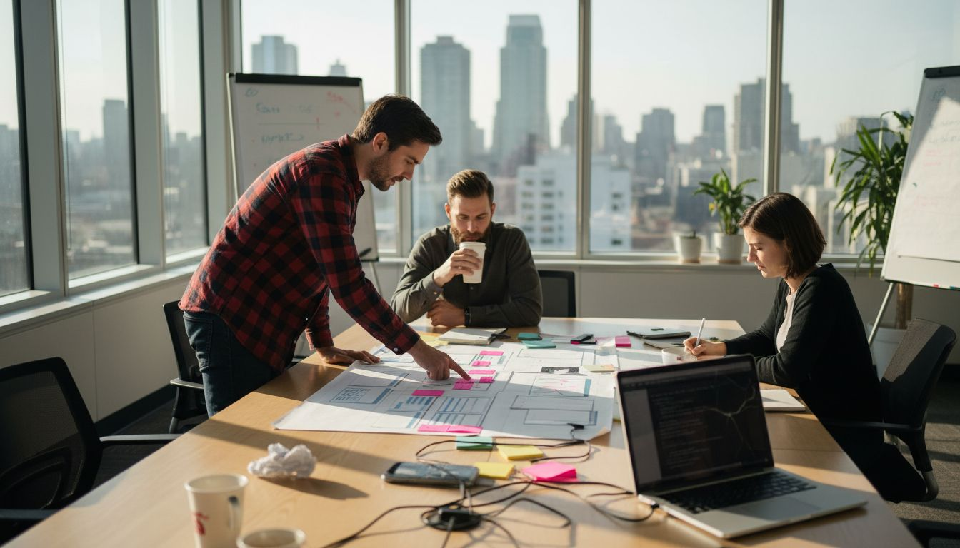 Ecommerce design team planning website updates