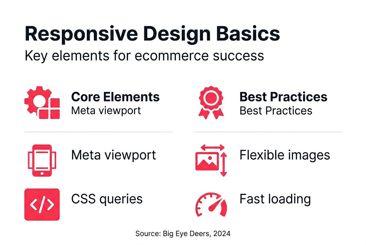 Infographic showing core responsive design elements