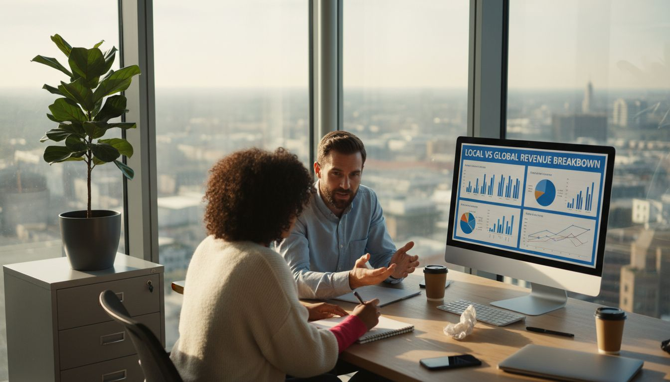 Ecommerce team reviewing strategy charts