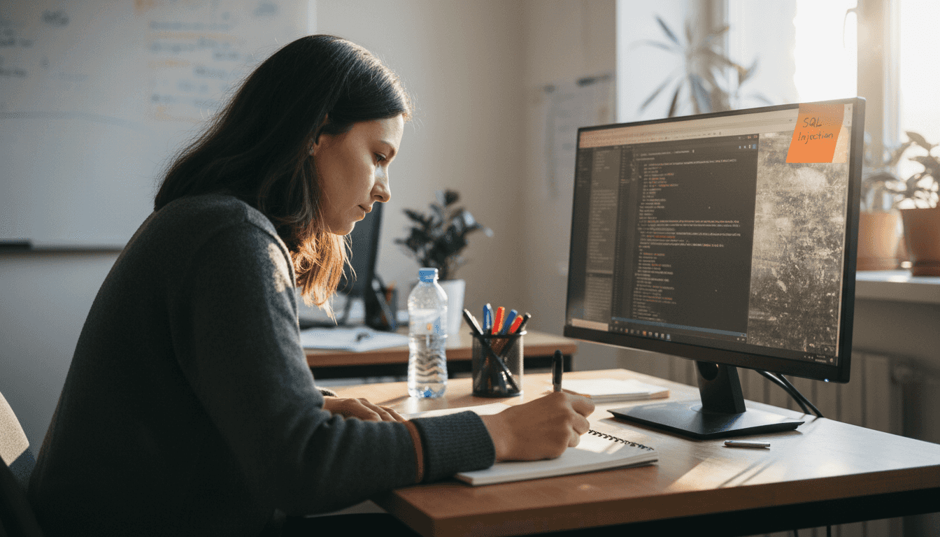 Analyst documenting e-commerce security vulnerabilities