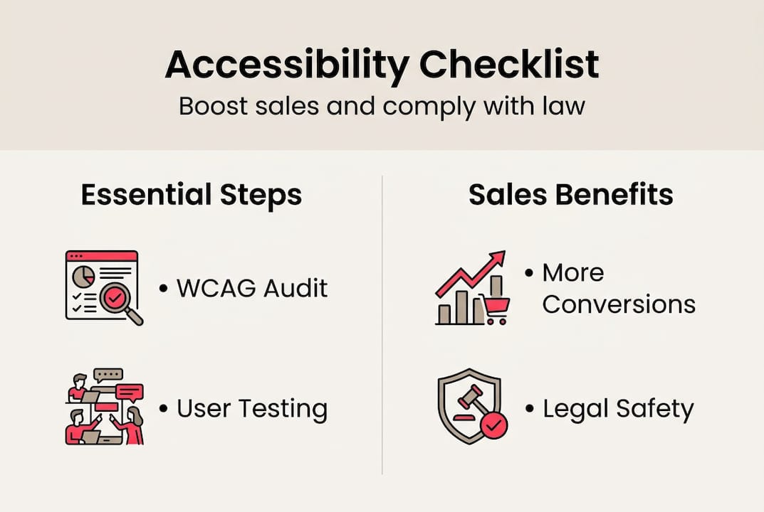 Infographic accessibility checklist and benefits