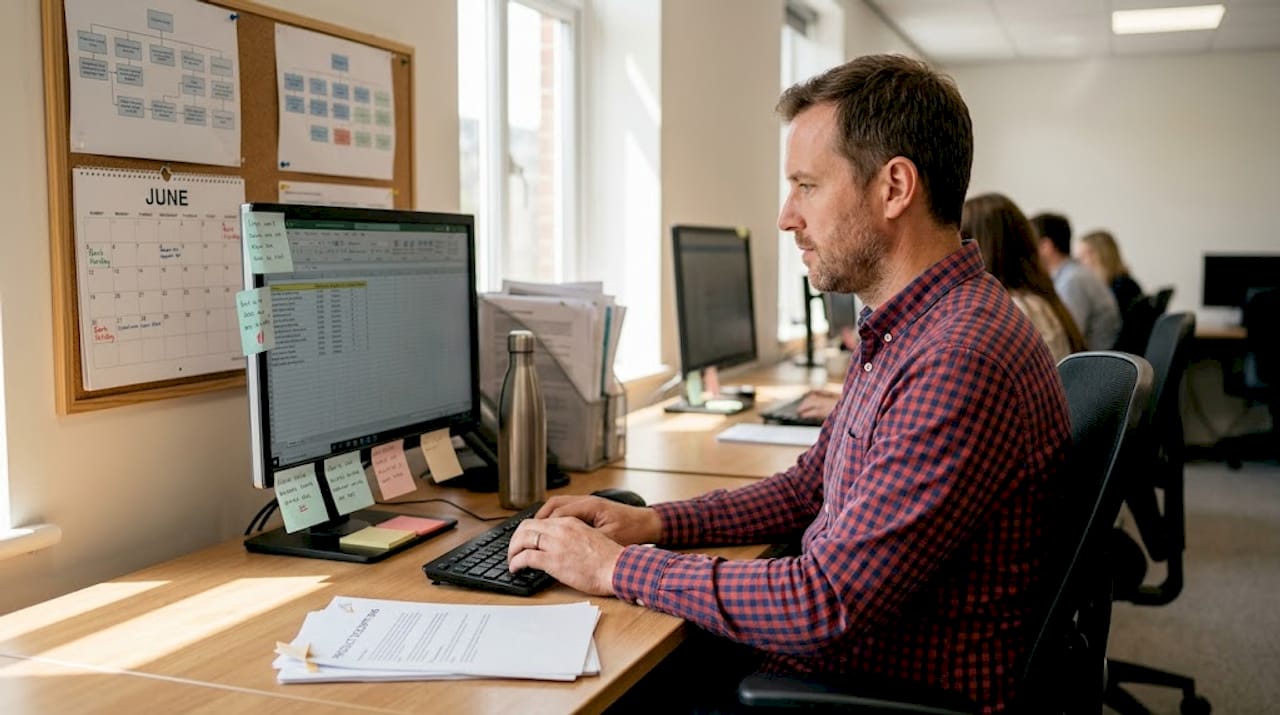 Ecommerce manager working on SEO content