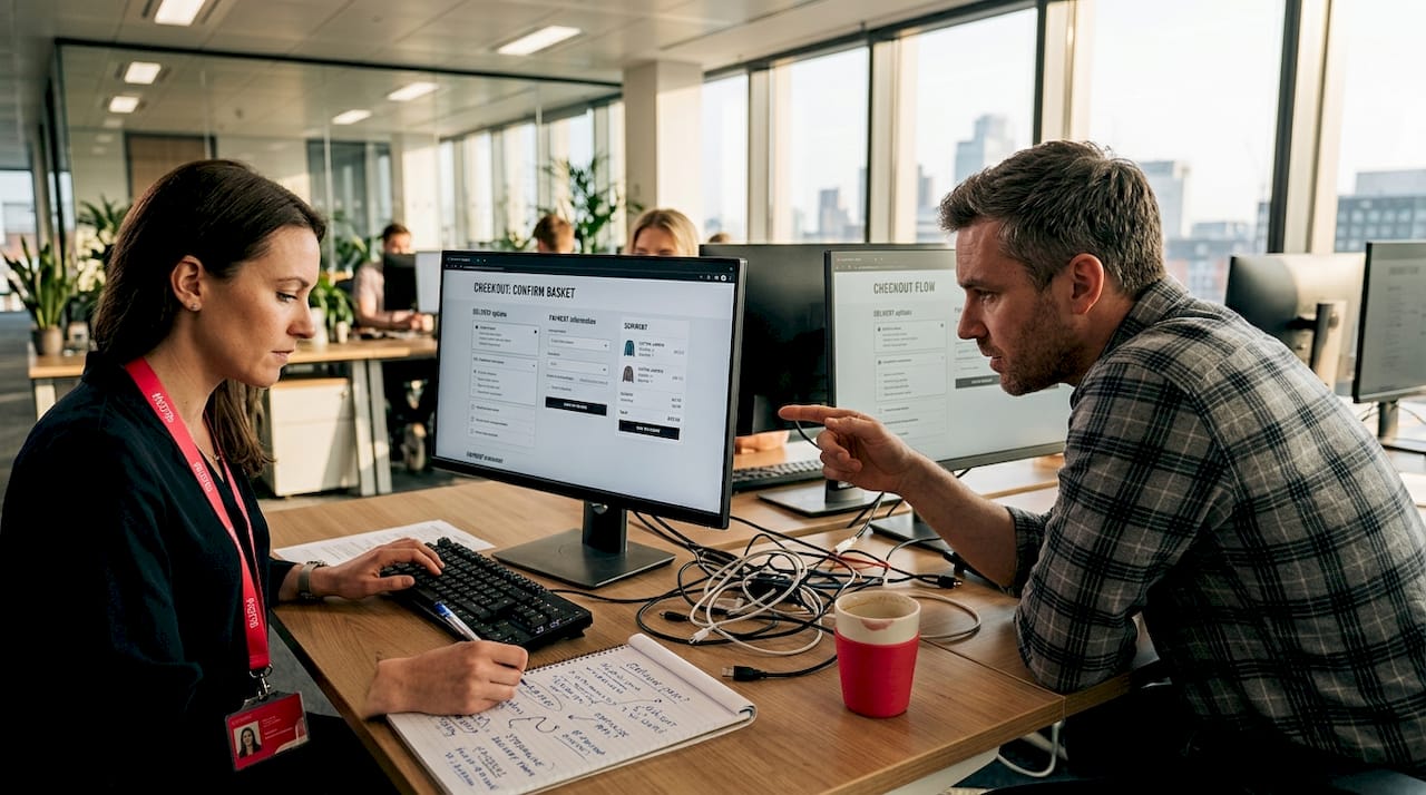 Specialists improving e-commerce checkout process