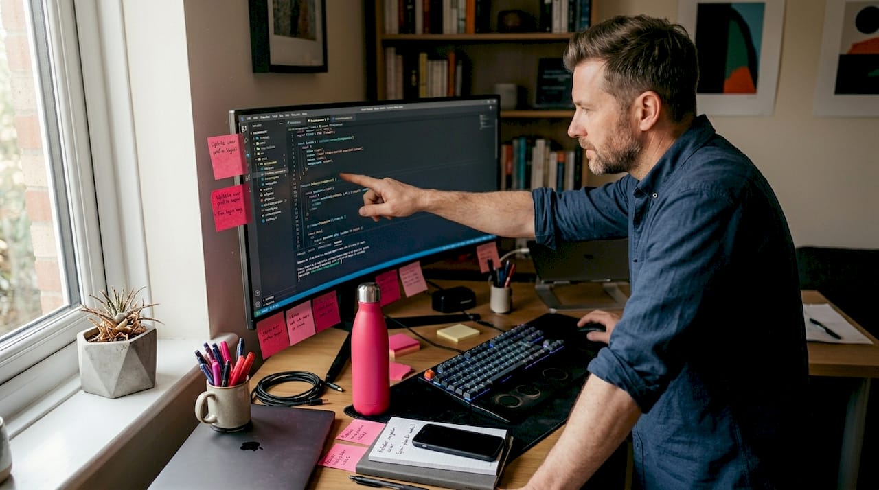 Developer customizing online store interface