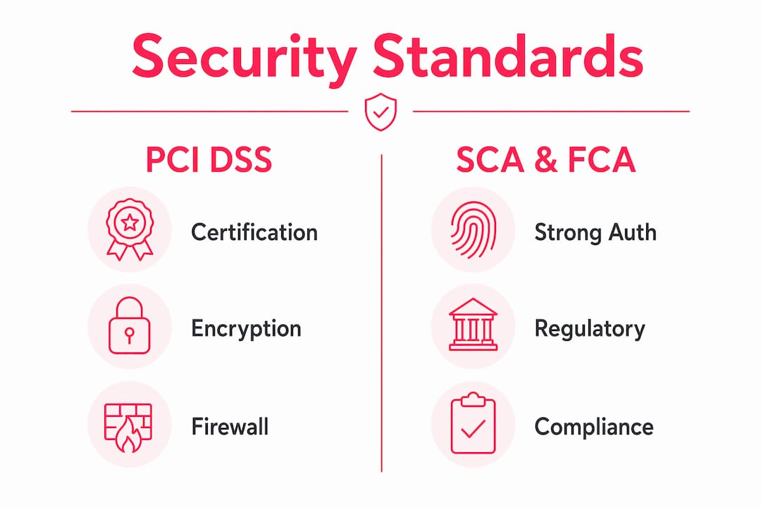 Infographic comparing payment gateway security standards
