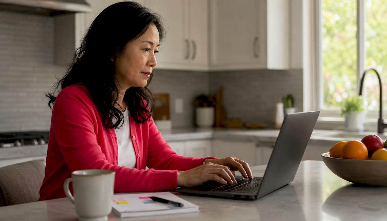 Hands typing on laptop for ecommerce AI personalization