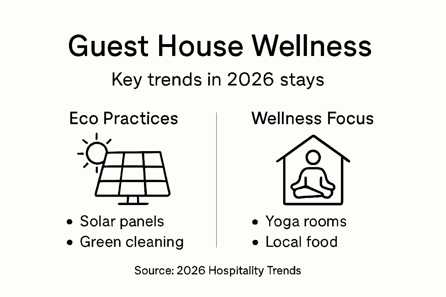 Infographic guest house wellness and sustainability