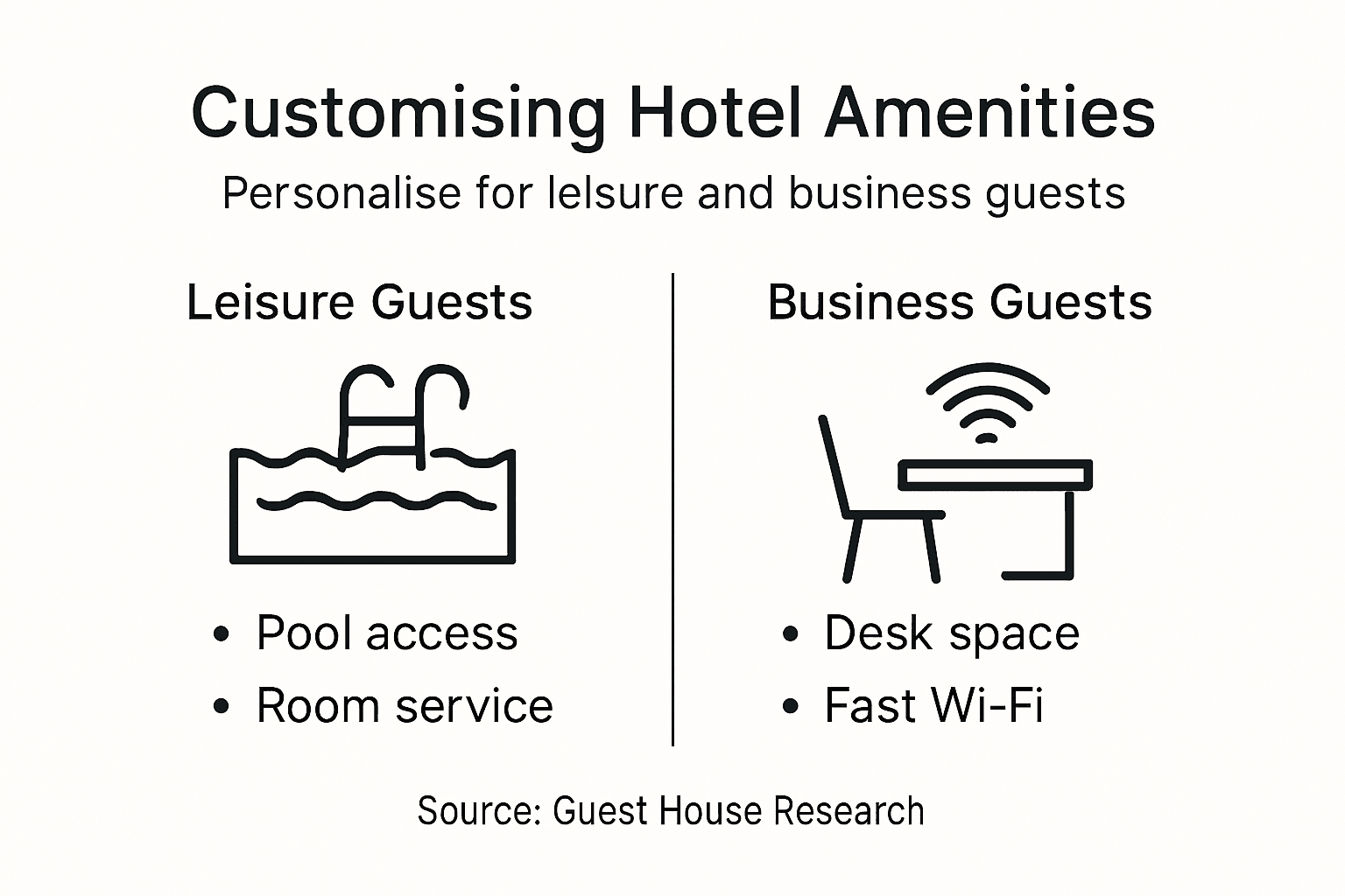 Infographic on customising hotel amenities