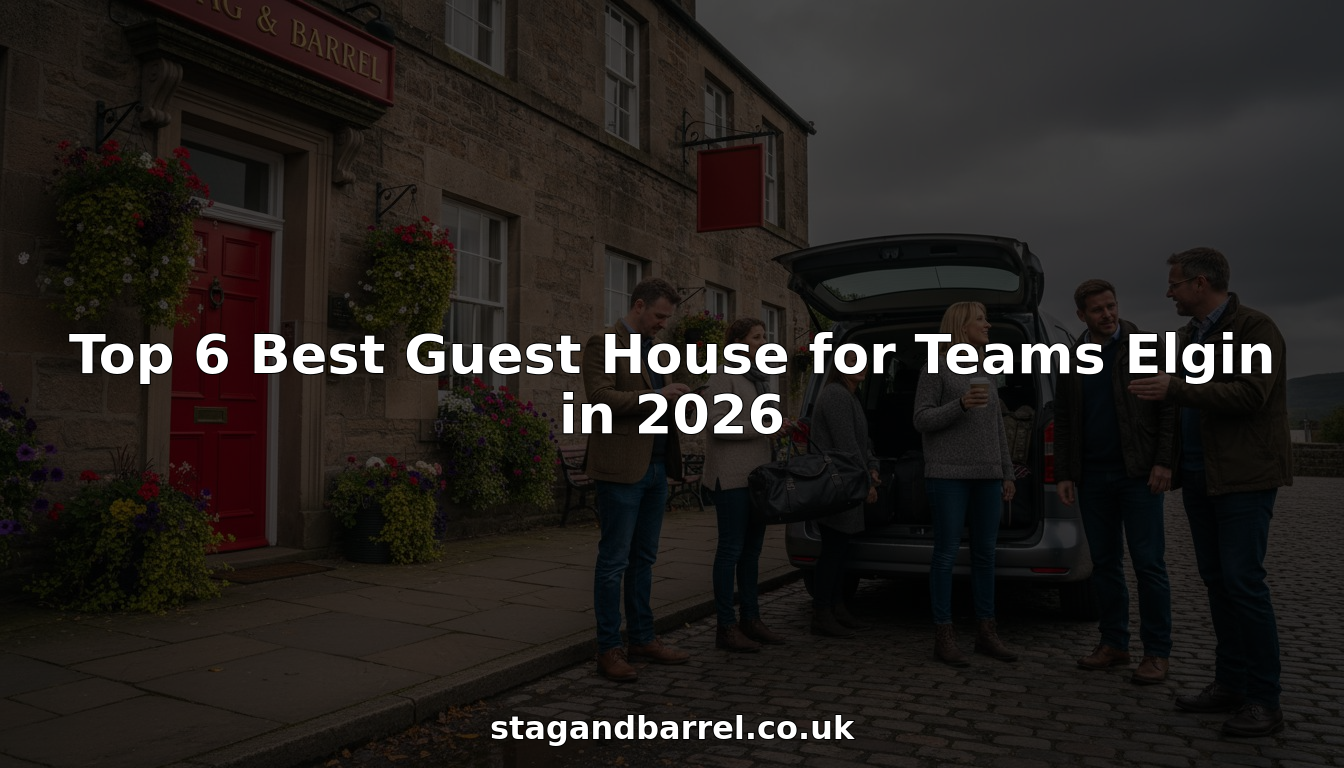 Team arriving at historic guest house in Elgin