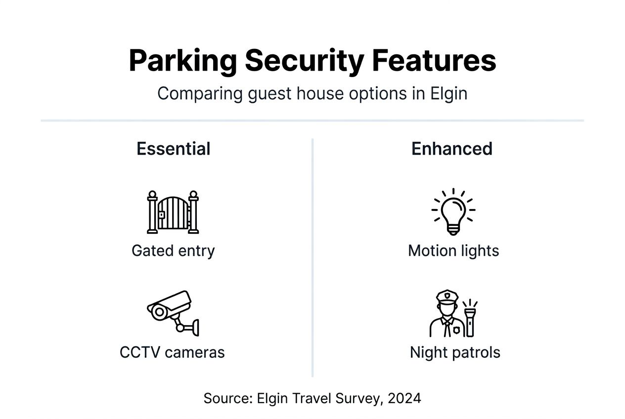 Infographic displaying parking security features