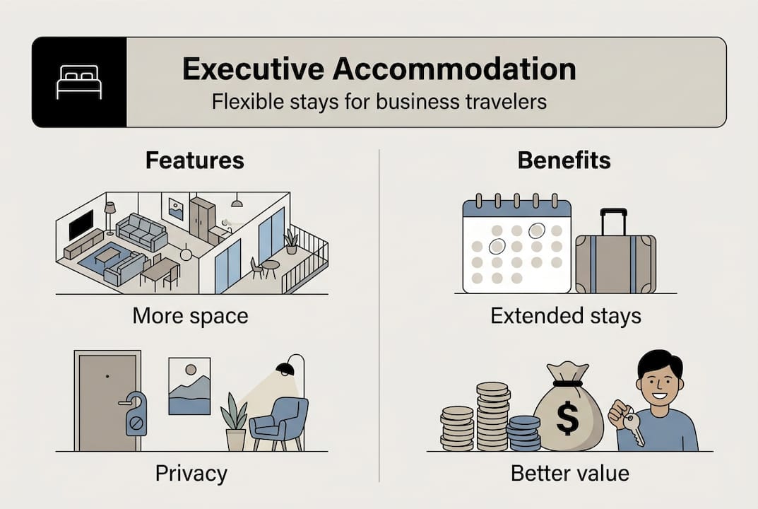 Infographic showing features and benefits overview