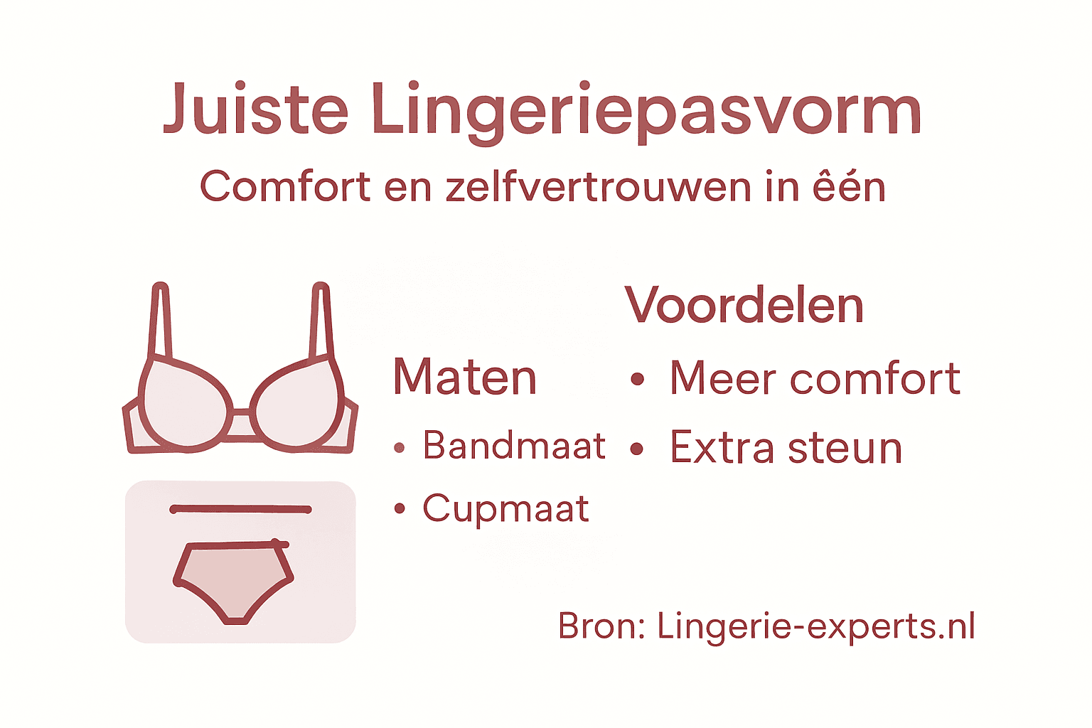 Infographic: alles over het draagcomfort en de perfecte pasvorm van lingerie