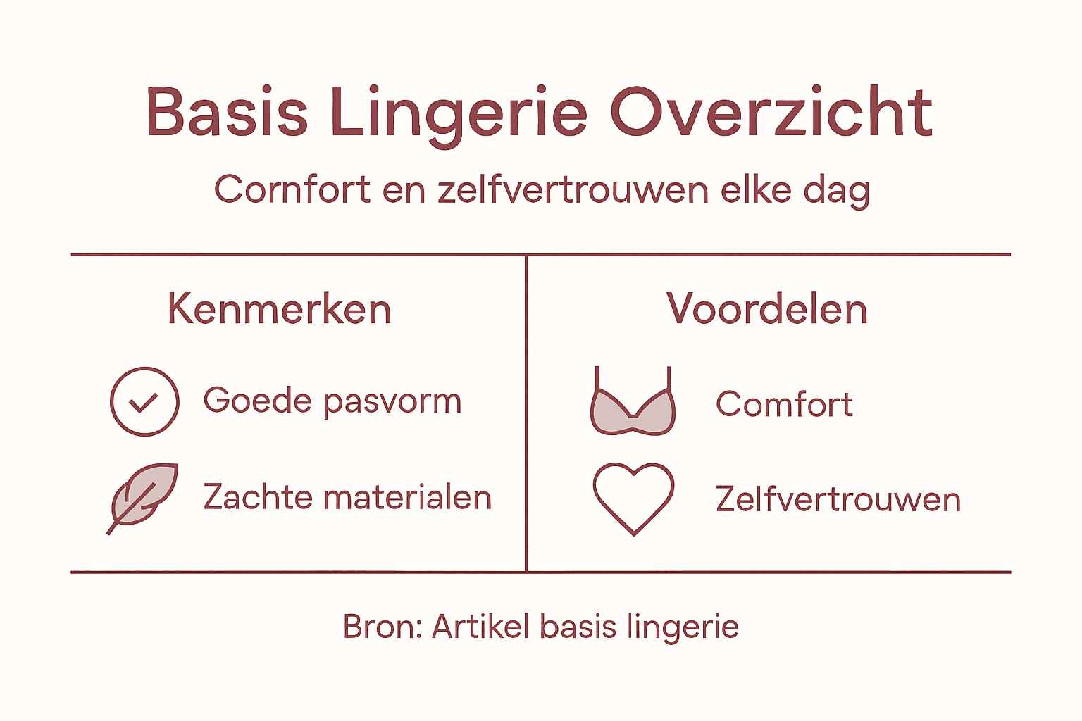 Infographic: de basis van comfortabele lingerie