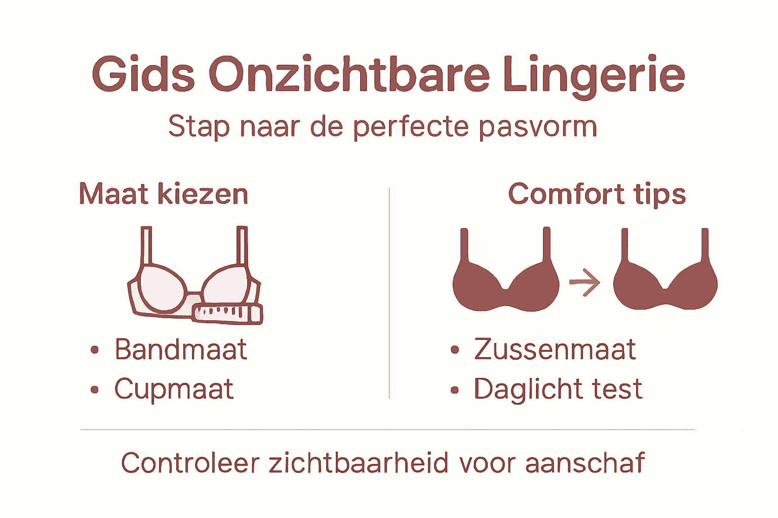 Overzicht: stappenplan voor het dragen van onzichtbare lingerie (infographic)