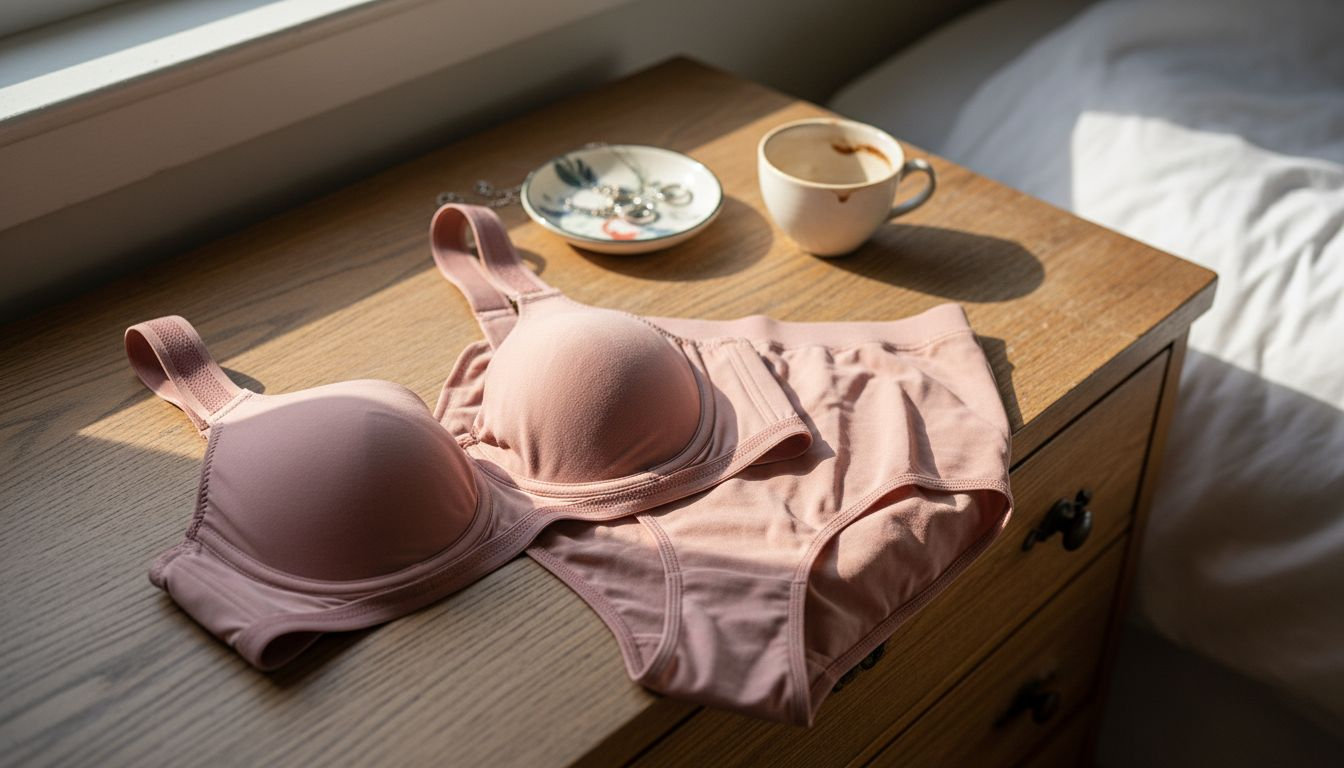 Sierlijke lingerie op het dressoir