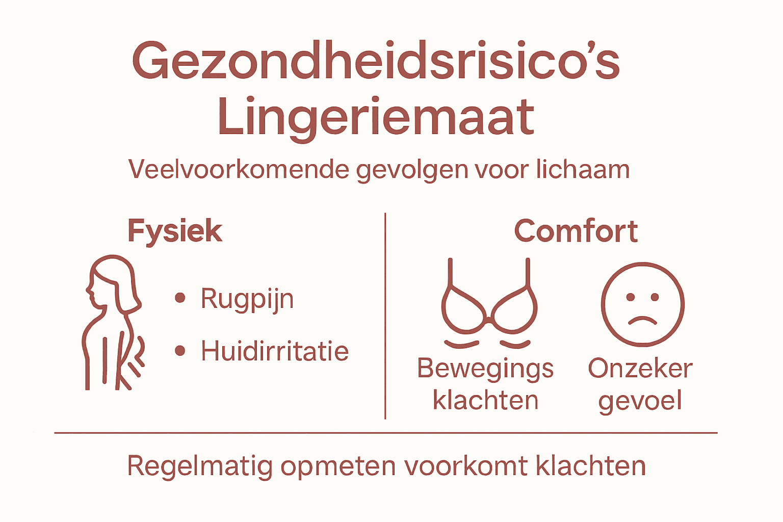 Infographic: de gezondheidsproblemen door het dragen van de verkeerde bh-maat