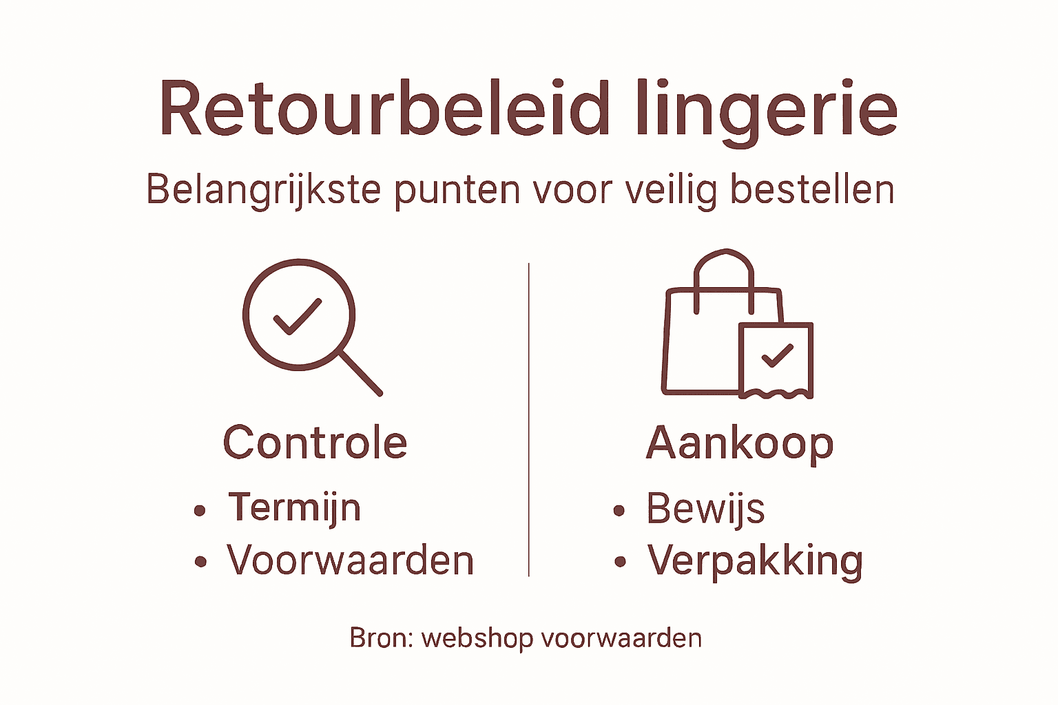 Overzicht: Belangrijkste punten van het retourbeleid voor lingerie