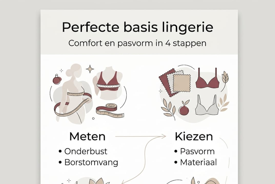 Infographic: zo stel je stap voor stap je basis lingerielade samen