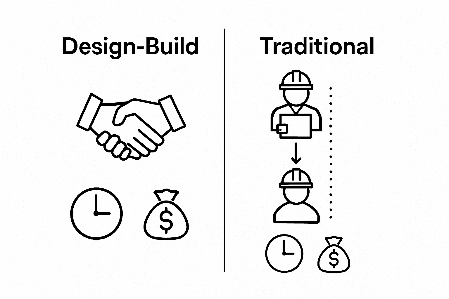 Comparison of design-build and traditional process