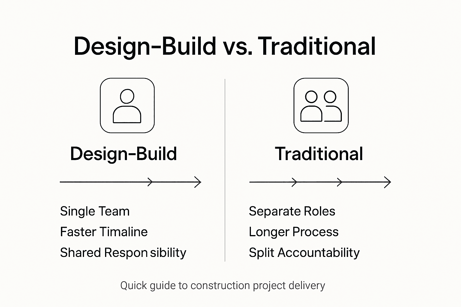 Infographic: design-build versus traditional workflow