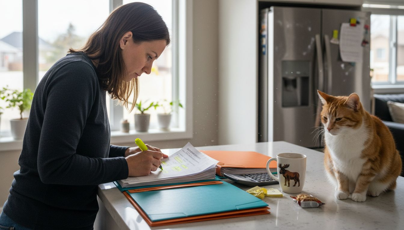 Woman comparing contractor renovation estimates